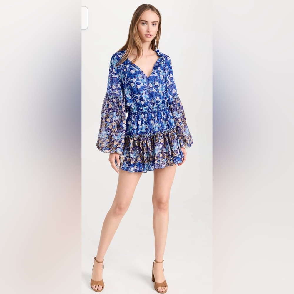 Blue long sleeve dress
